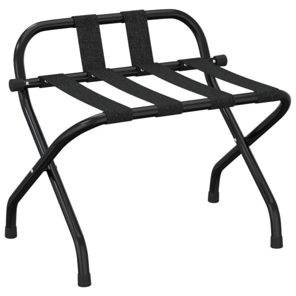 vidaXL Luggage Rack with Backrest Black 56x39x52 cm - Image 2