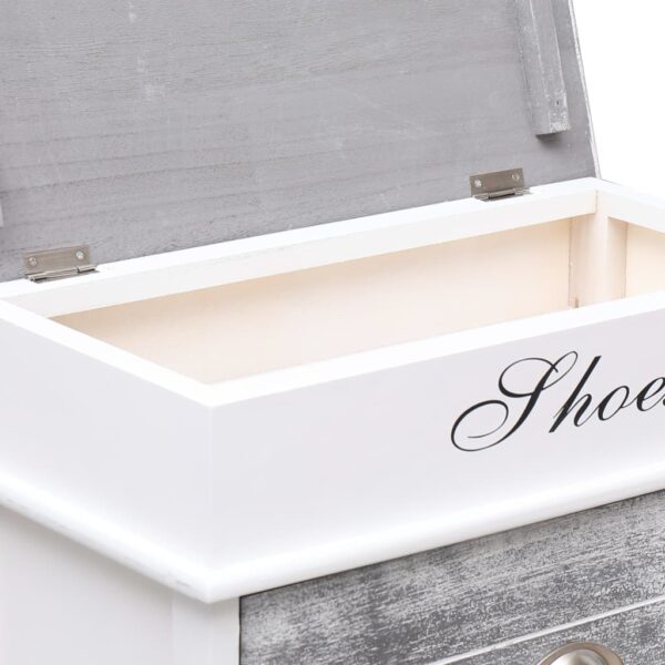 vidaXL Shoe Cabinet Grey 50x28x98 cm Paulownia Wood - Image 6