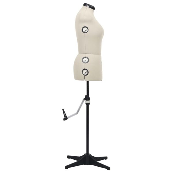 vidaXL Adjustable Dress Form Female Cream M Size 40-46 - Image 4