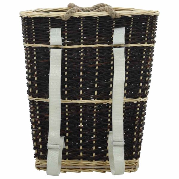 vidaXL Firewood Backpack with Carrying Belts 50x44x58 cm Natural Willow - Image 4
