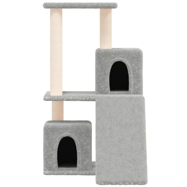 vidaXL Cat Tree with Sisal Scratching Posts Light Grey 82 cm - Image 3