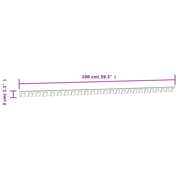 vidaXL Mounting Rail Silver 1 m Stainless Steel - Image 7