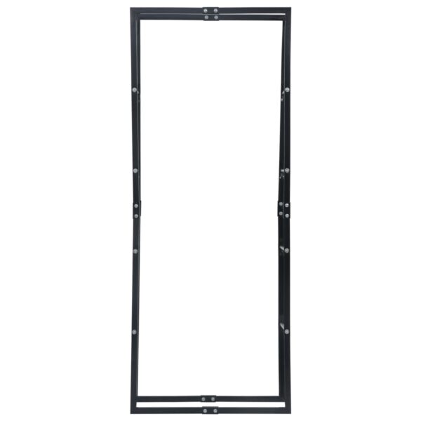 vidaXL Firewood Rack Black 80x25x200 cm Steel - Image 4