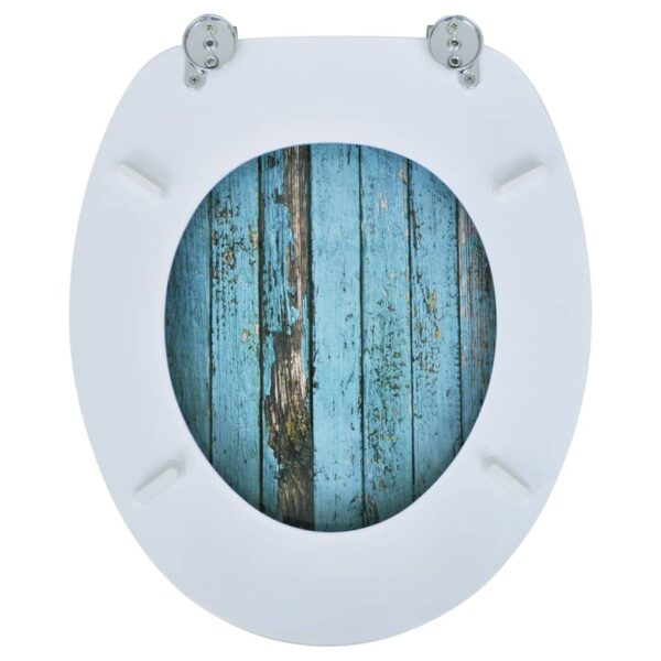 vidaXL Toilet Seats with Lids 2 pcs MDF Old Wood - Image 6