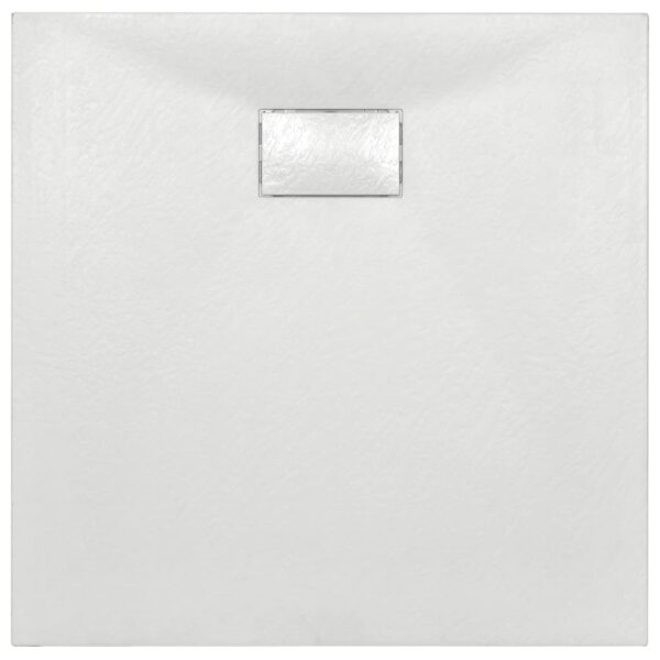 vidaXL Shower Base Tray SMC White 80x80 cm - Image 4
