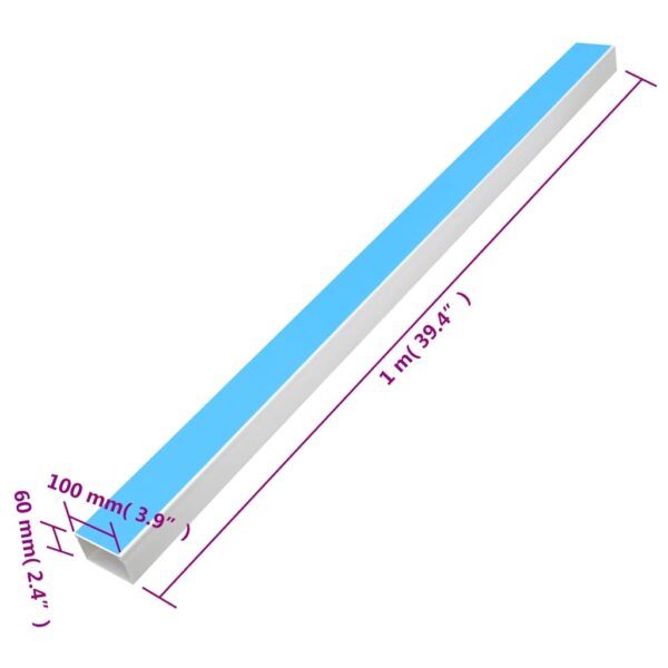 vidaXL Cable Trunking Self-Adhesive 100x60 mm 10 m PVC - Image 8