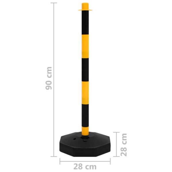 vidaXL Chain Post Set with 10 m Plastic Chain - Image 9