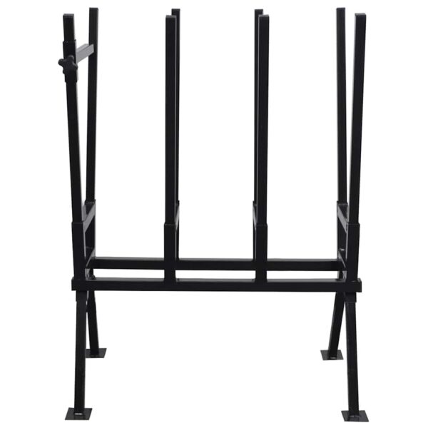 vidaXL Black Powder-Coated Saw Horse for Woodworking - Image 2