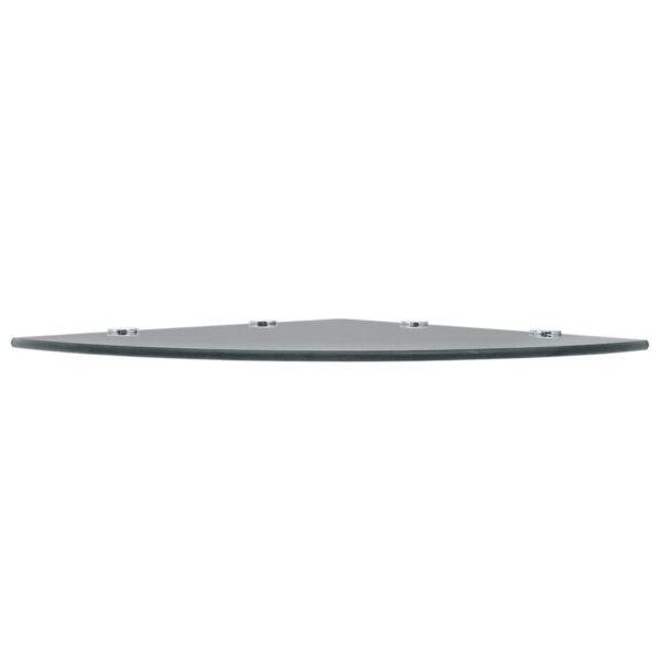vidaXL Corner Shelves 2 pcs with Chrome Supports Glass Black 45x45 cm - Image 4