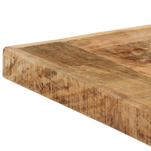 vidaXL Dining Table 140x70x75 cm Solid Rough Mango Wood - Image 5