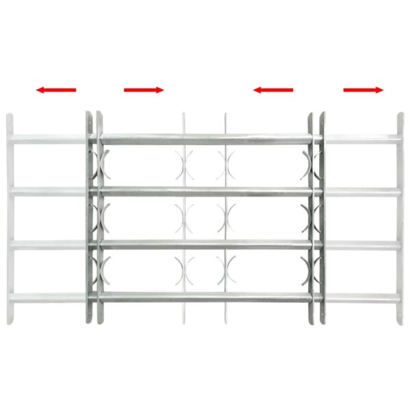 vidaXL Adjustable Security Grille for Windows with 4 Crossbars 500-650 mm - Image 2