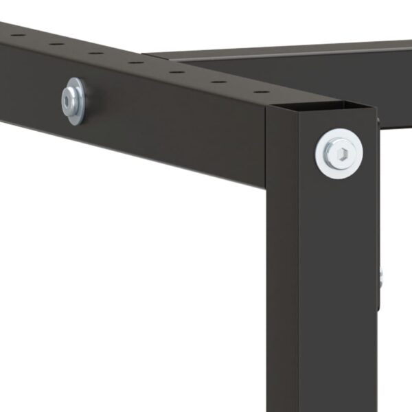 vidaXL Work Bench Frame Matte Black and Matte Red 180x57x79 cm Metal - Image 7