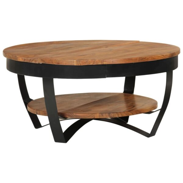 vidaXL Coffee Table 65x65x32 cm Solid Acacia Wood - Image 9