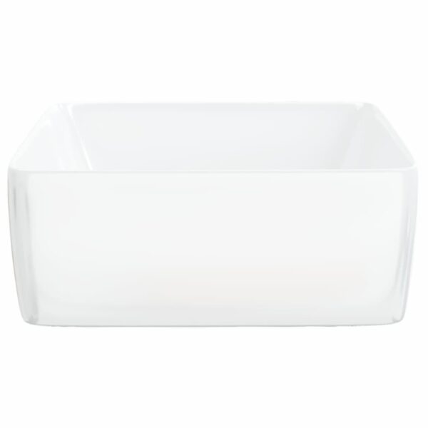 vidaXL Wash Basin White 48x37x13 cm Ceramic Rectangle - Image 5