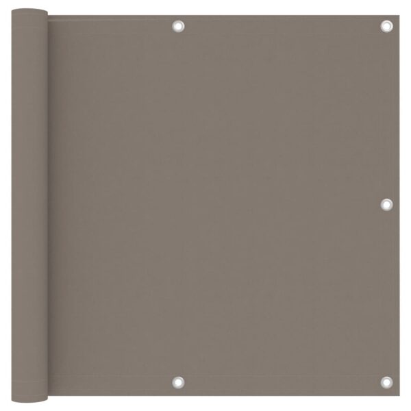vidaXL Balcony Screen Taupe 90x300 cm Oxford Fabric - Image 1