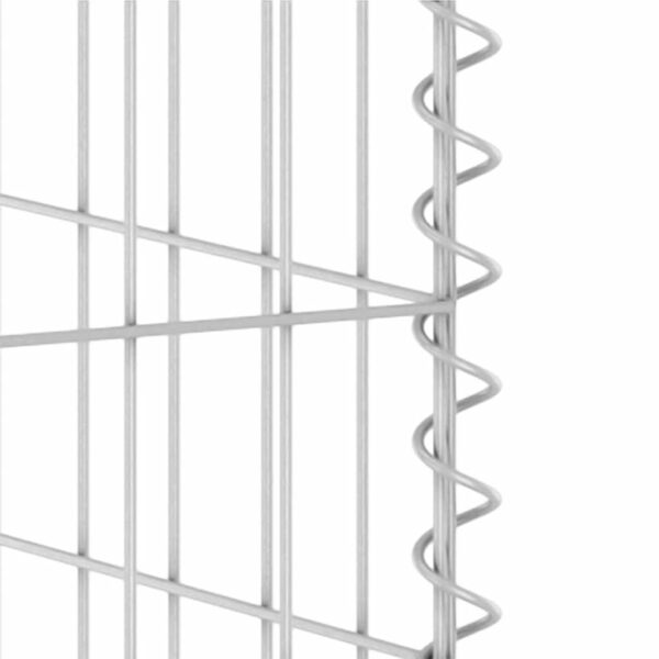 vidaXL Gabion Wall for Garbage Bins Galvanised Steel 254x100x110 cm - Image 7