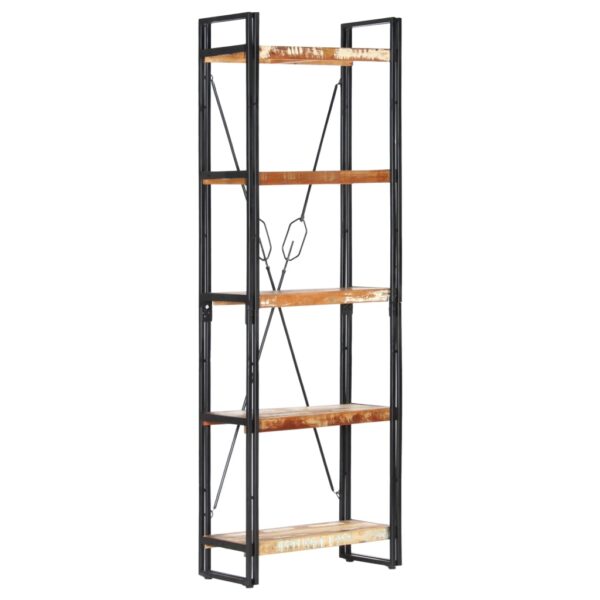 vidaXL 5-Tier Bookcase 60x30x180 cm Solid Reclaimed Wood - Image 10