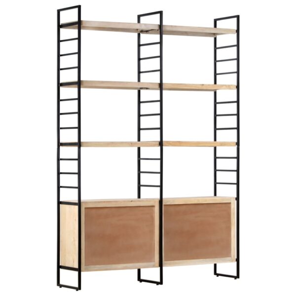 vidaXL 4-Tier Bookcase 124x30x180 cm Solid Mango Wood - Image 5