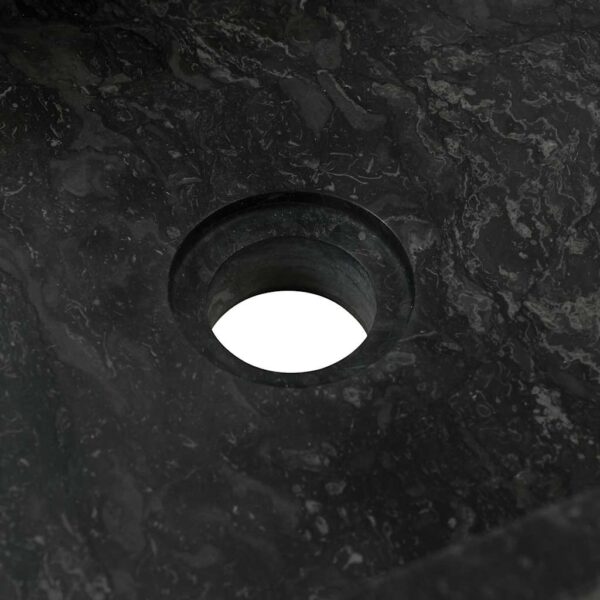 vidaXL Sink 45x30x12 cm Marble High Gloss Black - Image 9