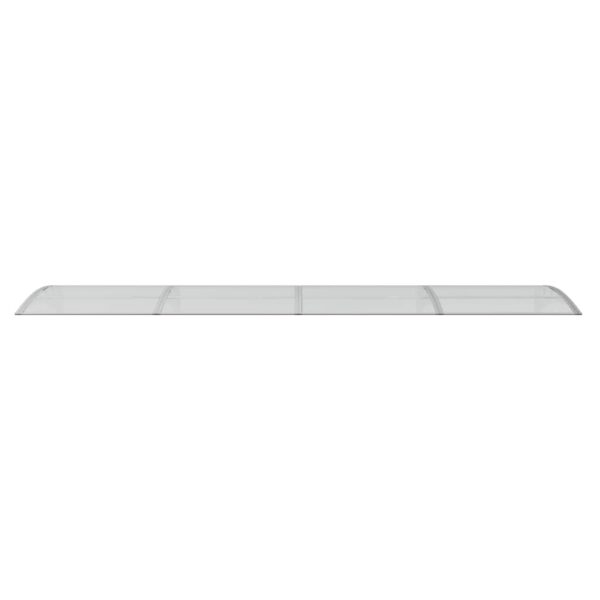 vidaXL Door Canopy Grey and Transparent 400x75 cm Polycarbonate - Image 4