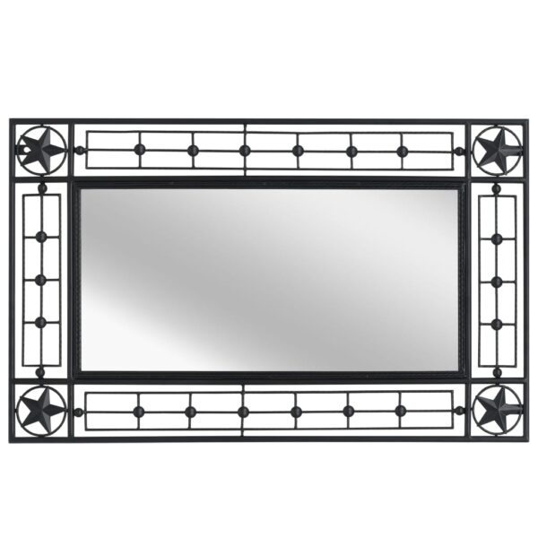 vidaXL Garden Wall Mirror Rectangular 50x80 cm Black - Image 4