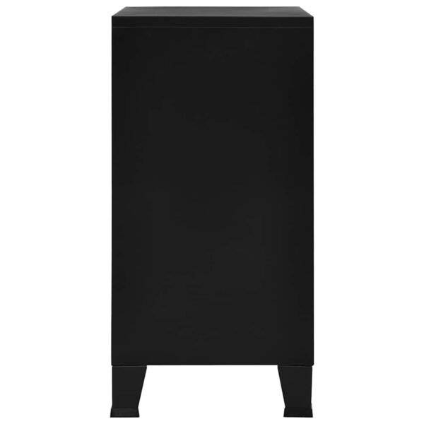 vidaXL Industrial Storage Chest Black 75x40x80 cm Steel - Image 8