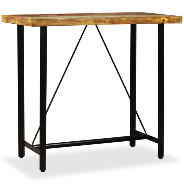 vidaXL Bar Table 120x60x107 cm Solid Reclaimed Wood - Image 12