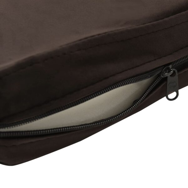 vidaXL Dog Sofa Brown 81x43x31 cm Plush and Faux Leather - Image 7