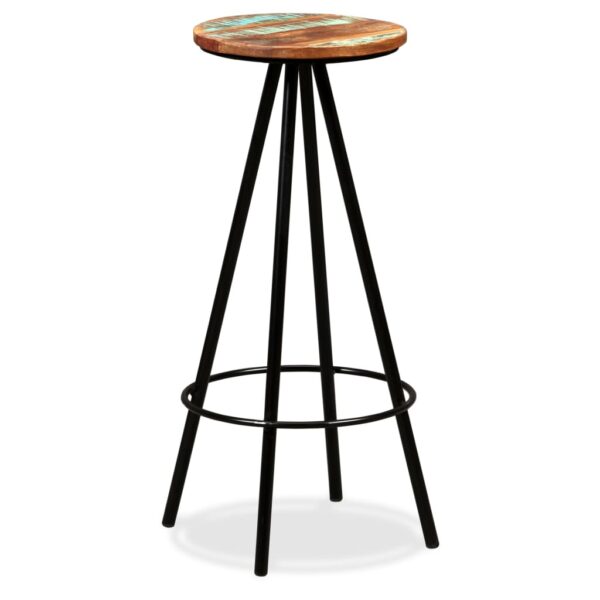 vidaXL Bar Stools 4 pcs Solid Reclaimed Wood - Image 12