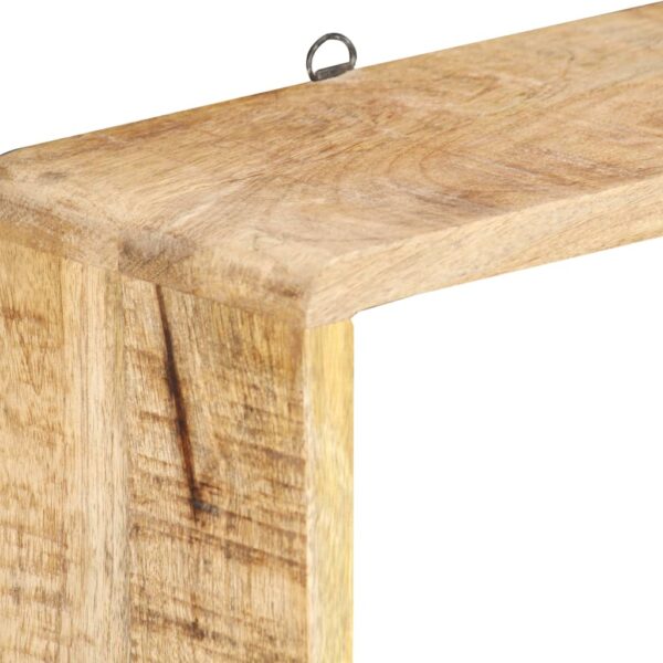 vidaXL 3 Piece Wall Cube Shelf Set Soild Mango Wood - Image 3