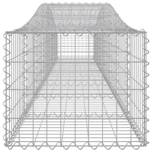 vidaXL Arched Gabion Basket 400x50x40/60 cm Galvanised Iron - Image 4