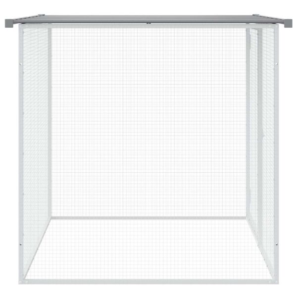 vidaXL Chicken Cage with Roof Light Grey 103x98x90 cm Galvanised Steel - Image 4