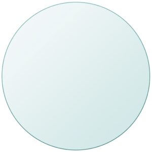 vidaXL Table Top Tempered Glass Round 800 mm