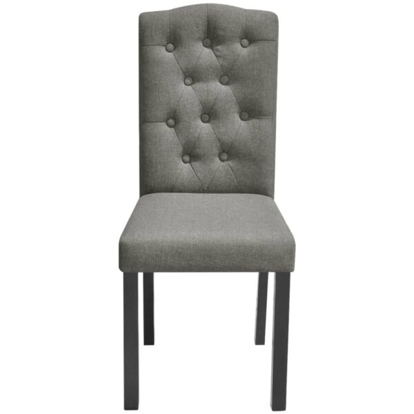 vidaXL Dining Chairs 2 pcs Grey Fabric - Image 3