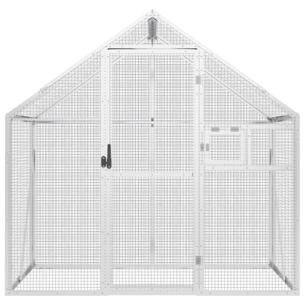 vidaXL Aviary Silver 179x100x185 cm Aluminium - Image 3