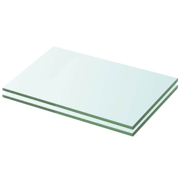 vidaXL Shelves 2 pcs Panel Glass Clear 20x25 cm - Image 1