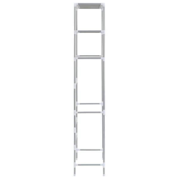 vidaXL 3-Tier Storage Rack over Toilet Silver 53x28x169 cm - Image 6