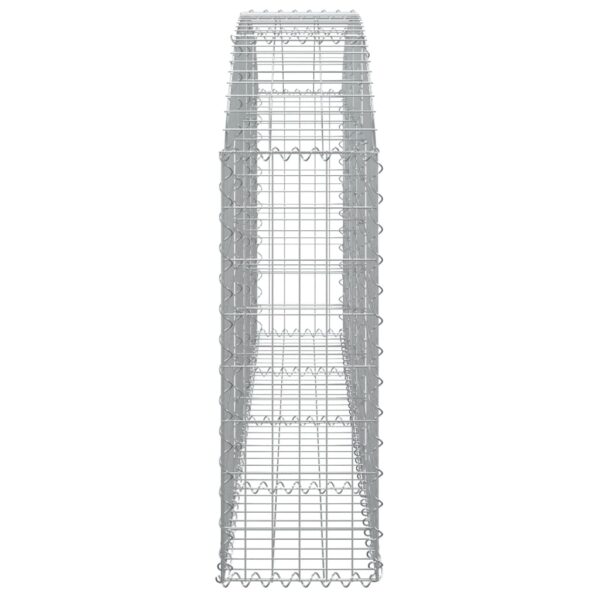 vidaXL Arched Gabion Basket 200x30x80/100 cm Galvanised Iron - Image 4