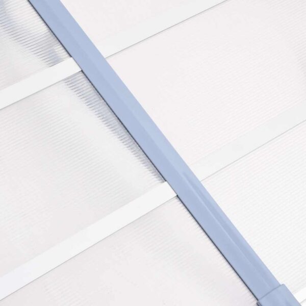 vidaXL Door Canopy Grey and Transparent 152.5x90 cm Polycarbonate - Image 5