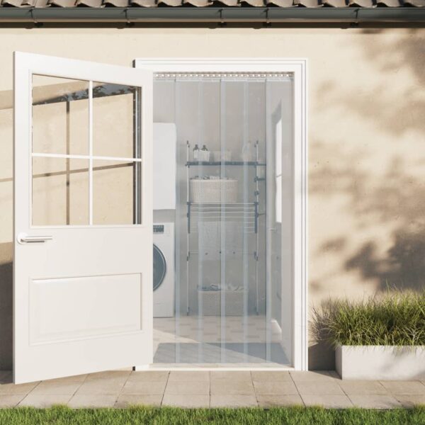 vidaXL Door Curtain Transparent 300 mmx2.6 mm 10 m PVC - Image 1