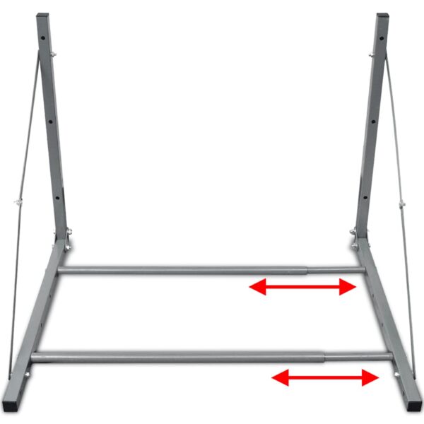 vidaXL Tyre Rack Silver Steel - Image 5