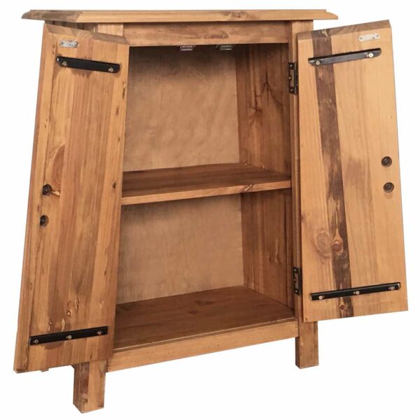 vidaXL Bathroom Side Cabinet Solid Pinewood 59x32x80 cm - Image 4