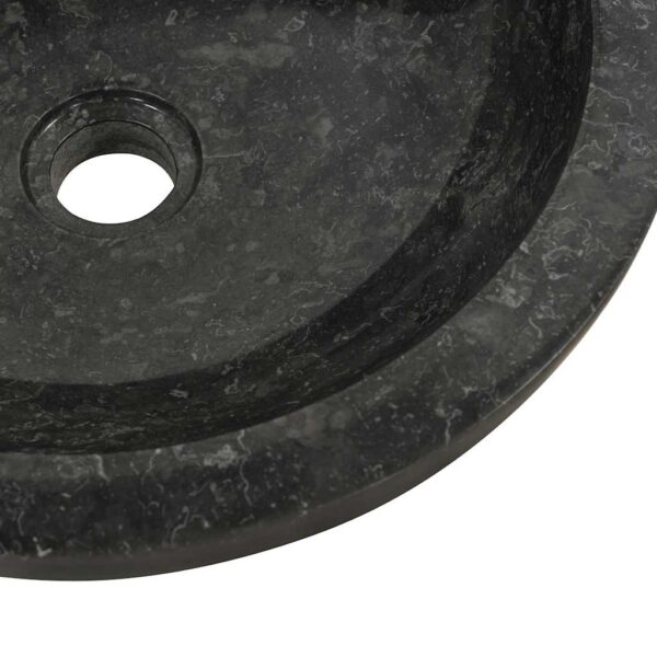 vidaXL Sink 40x12 cm Marble Black - Image 9