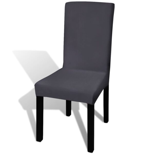 vidaXL Straight Stretchable Chair Cover 4 pcs Anthracite - Image 2