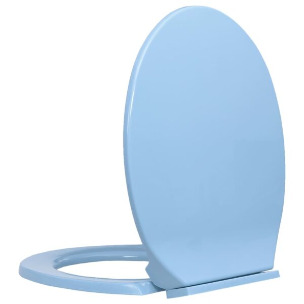 vidaXL Soft-Close Toilet Seat Blue Oval - Image 3