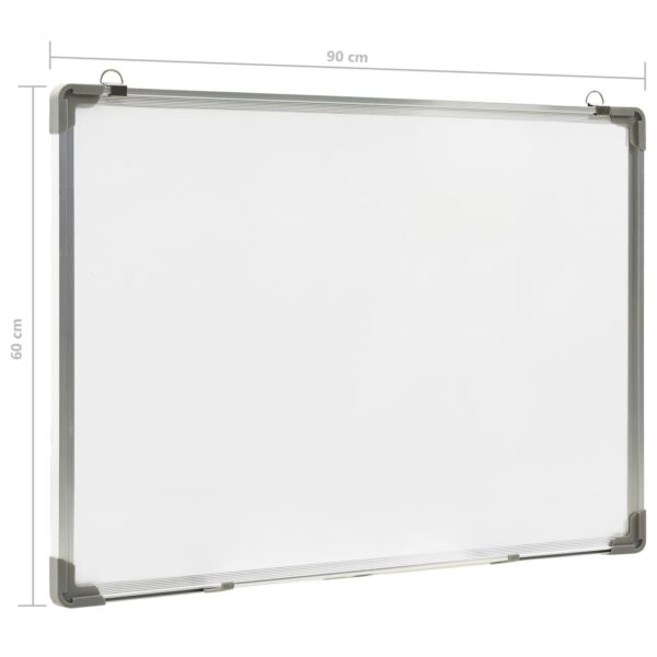 vidaXL Magnetic Dry-erase Whiteboard White 90x60 cm Steel - Image 9