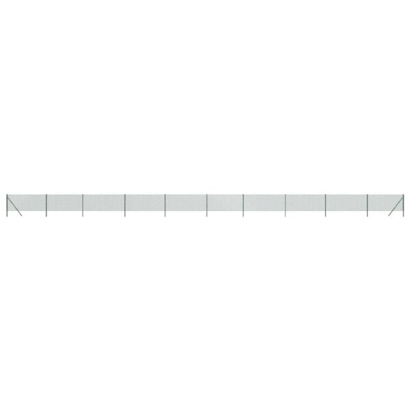 vidaXL Chain Link Fence Green 0.8x25 m - Image 2