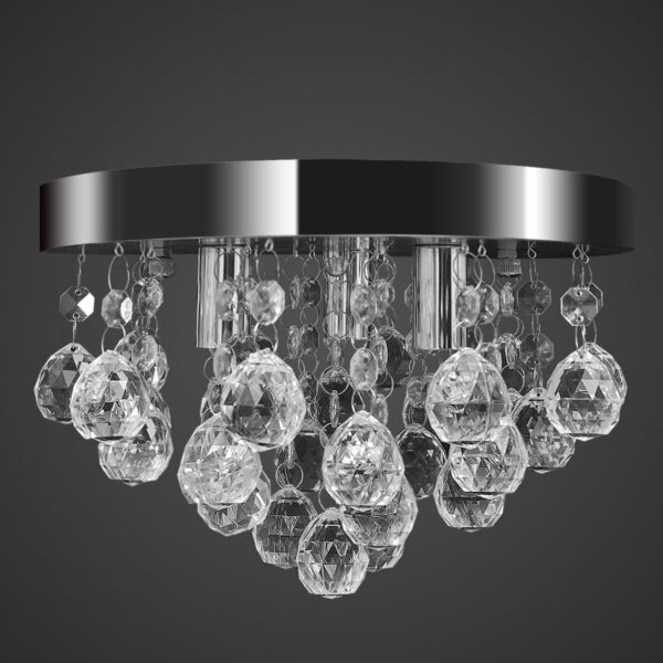 Pendant Ceiling Lamp Crystal Design Chandelier Chrome - Image 4