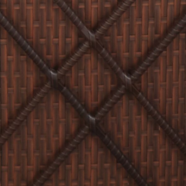vidaXL 3 Piece Garden Sun Loungers with Tea Table Poly Rattan Brown - Image 10