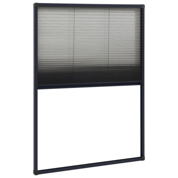 vidaXL Plisse Insect Screen for Windows Aluminium Anthracite 80x120 cm - Image 2